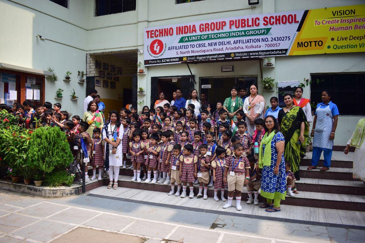77th Independence Day was celebrated in Techno India Group Public School,Ariadaha